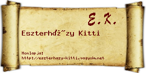 Eszterházy Kitti névjegykártya